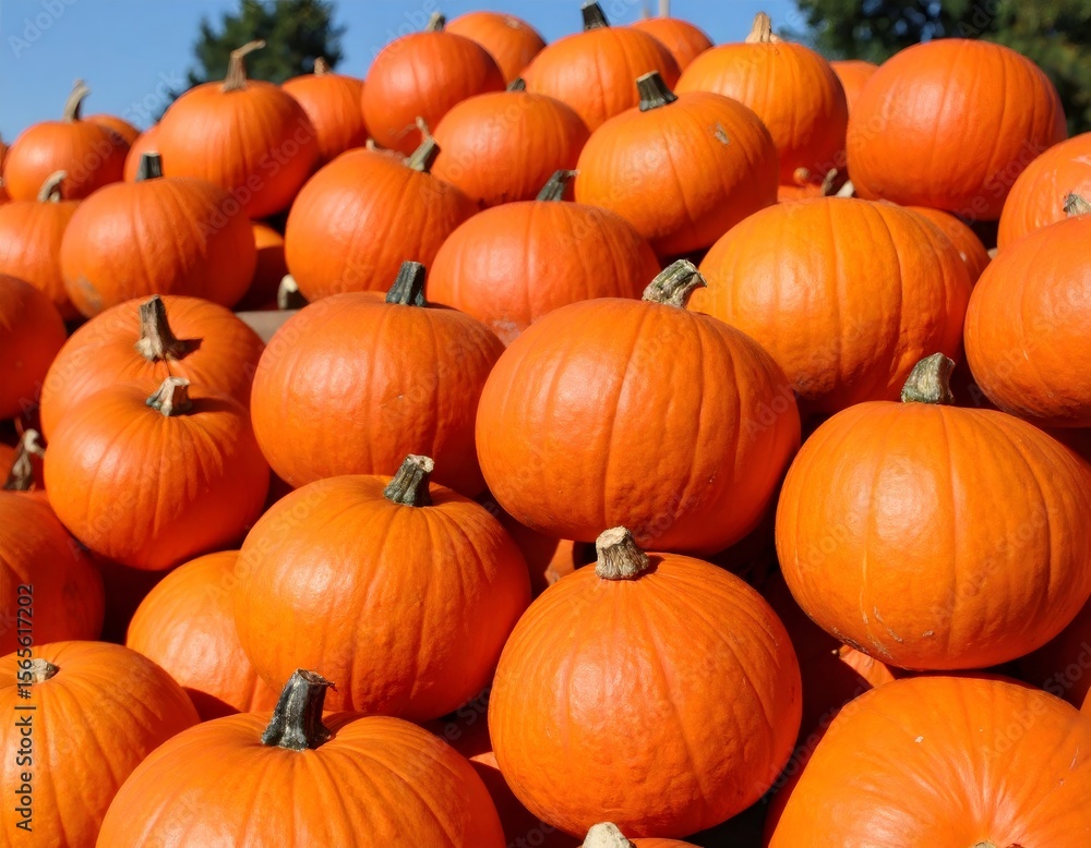 Pumpkins stacked high, celebrating autumn harvest and festive cheer Pumpkins stacked high, celebrating autumn harvest and festive cheer