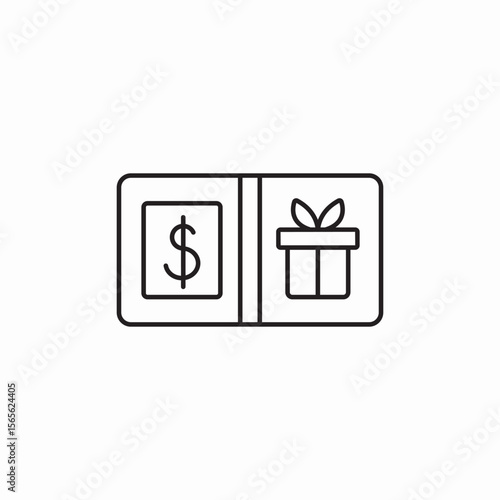 coupon gift card icon sign vector