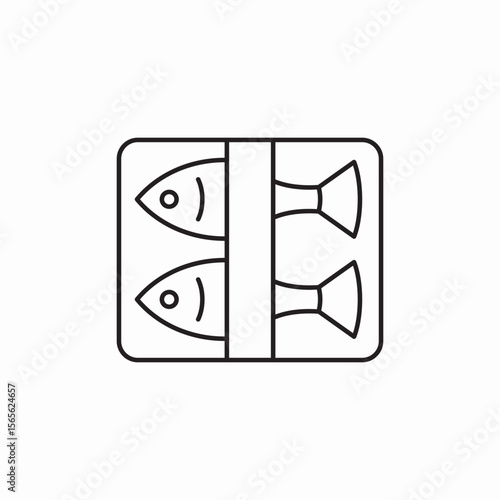 fish pack icon sign vector