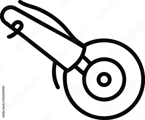 Electric angle grinder line art for construction or repair projects