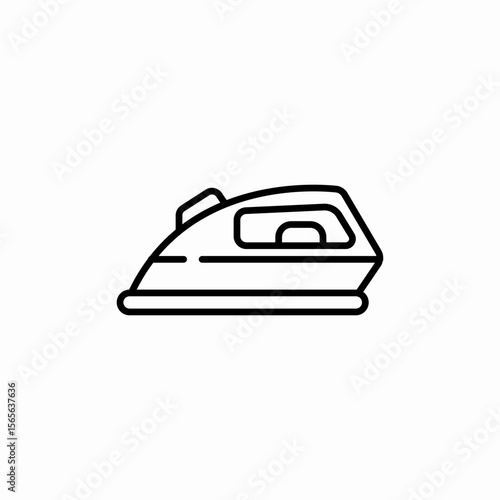 iron laundry icon sign vector