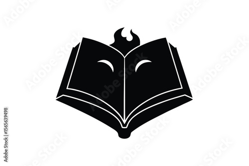 cursed book vector icon