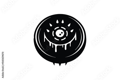 cursed coin vector icon