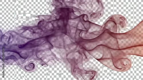 Wallpaper Mural Abstract smoke flowing on transparent background with color gradient Torontodigital.ca
