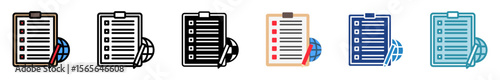 Note multi style, mini illustration icon set. outline, flat, glyph, line color. vector for UI, UX, app, web, digital or print. Related to journalist, broadcasting, news and media 