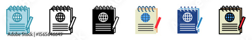Memo multi style, mini illustration icon set. outline, flat, glyph, line color. vector for UI, UX, app, web, digital or print. Related to journalist, broadcasting, news and media 
