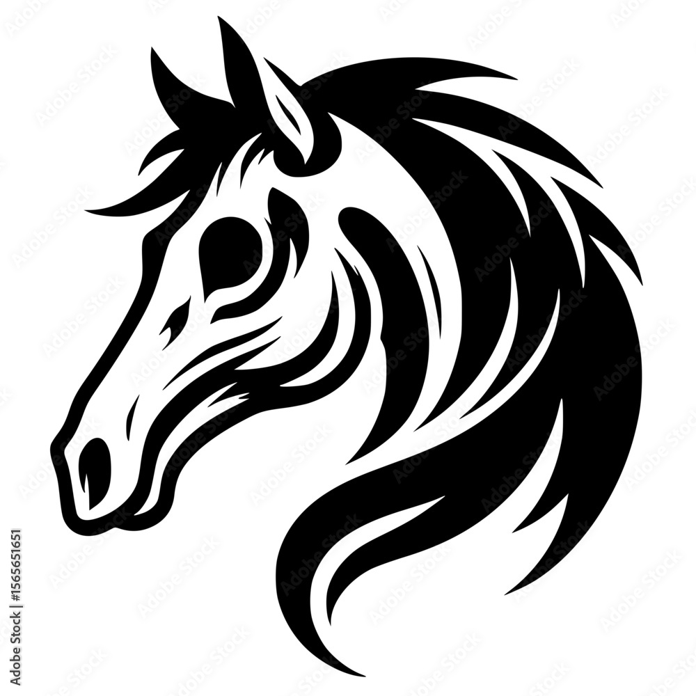 Horse skull silhouette Horse skull silhouette