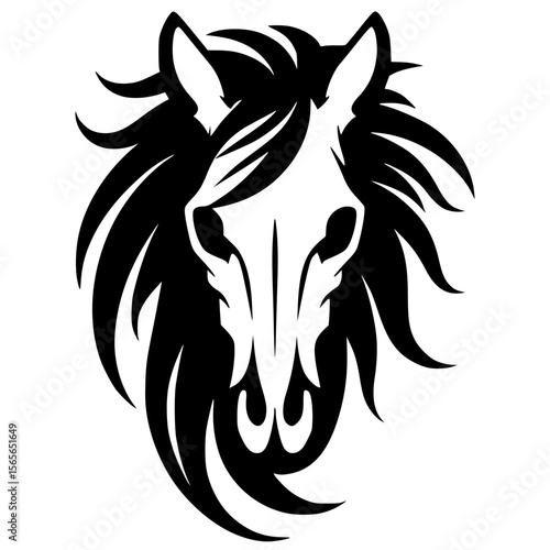 Wallpaper Mural Horse skull silhouette Torontodigital.ca