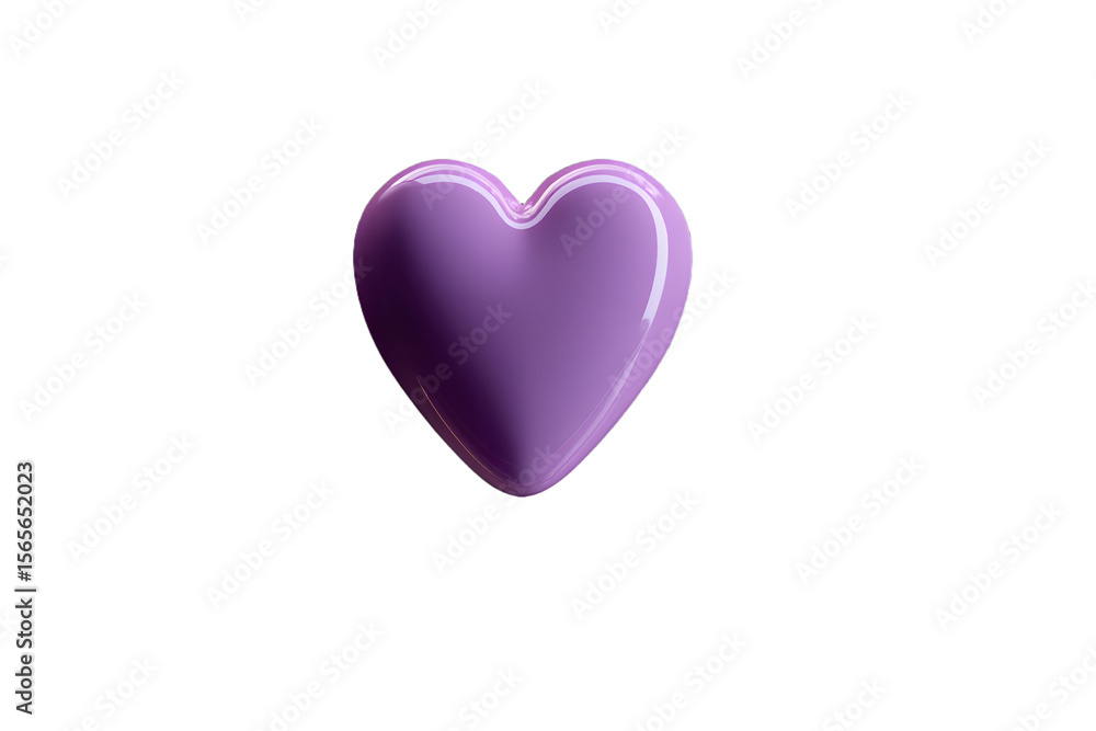 A shiny purple heart floats above a glossy black bar. A shiny purple heart floats above a glossy black bar.