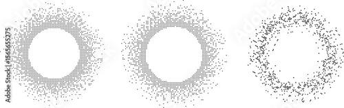 Circular Abstract Geometric Line Art Vector for Logo, Badge and Modern Graphic Design, 