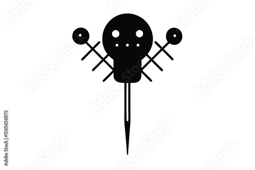 voodoo needles vector icon
