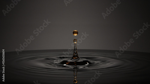 Golden Leaf and Water Drop A Symphony of Nature's Beauty