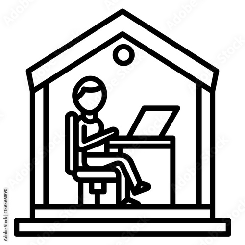 Work From Home Vector Icon