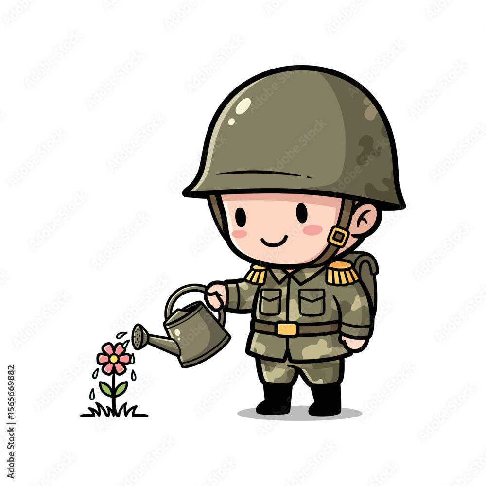 very cute dan funny army icon design very cute dan funny army icon design
