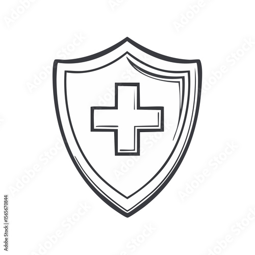 Hand Drawn Shield with Cross Symbol Protection Security and Healthcare Safety Concept Illustration Design Isolated on Black Backdrop Free Download Hand Drawn Shield with Cross Symbol Protection Security and Healthcare Safety Concept Illustration Design Isolated on Black Backdrop - GFXLoad