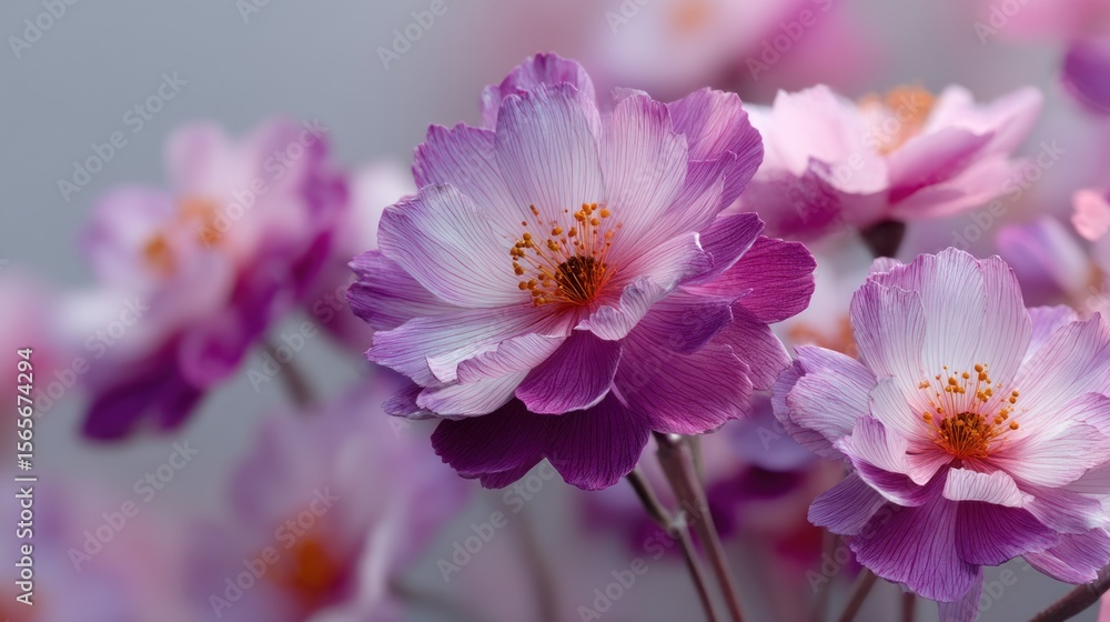 Delicate paper flowers in vibrant hues Delicate paper flowers in vibrant hues