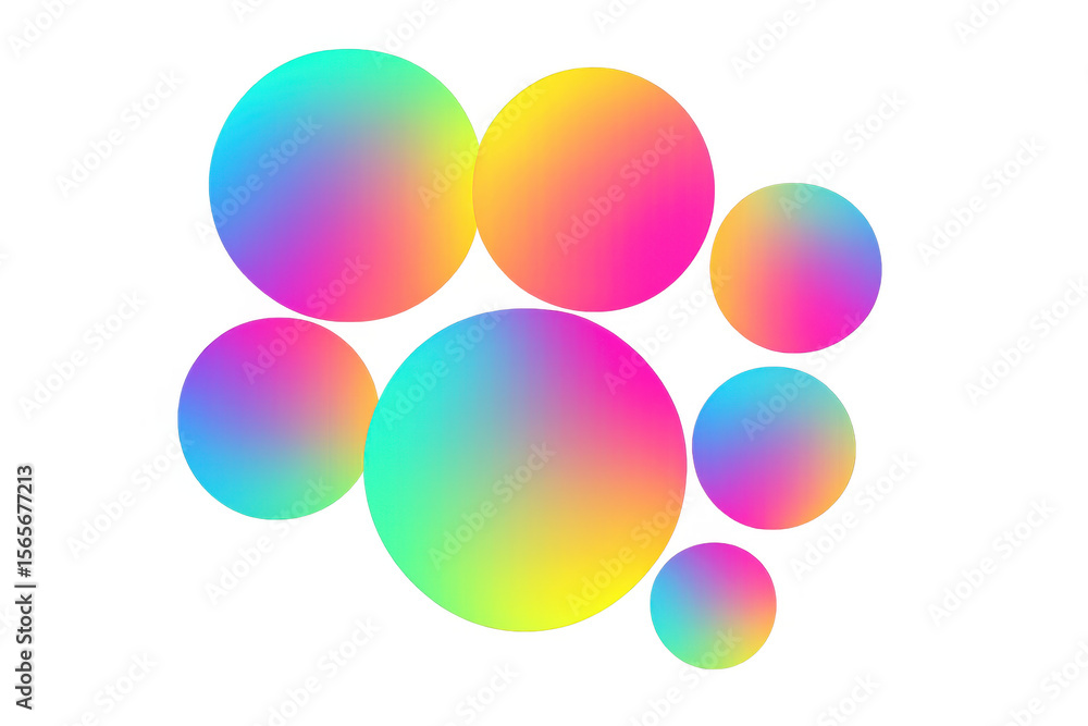 Colorful gradient spheres overlapping on a transparent background, creating a vibrant and modern design Colorful gradient spheres overlapping on a transparent background, creating a vibrant and modern design