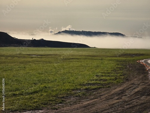 rural landscape in the morning