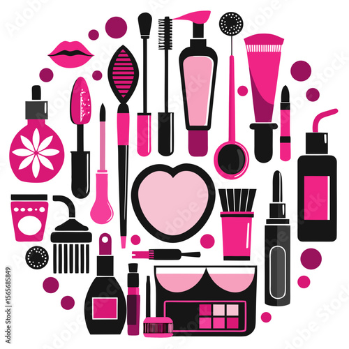 Perfect Vector Collection Of Beauty Tools Silhouettes For Use Graphics Websites And Apps Designs On White Background