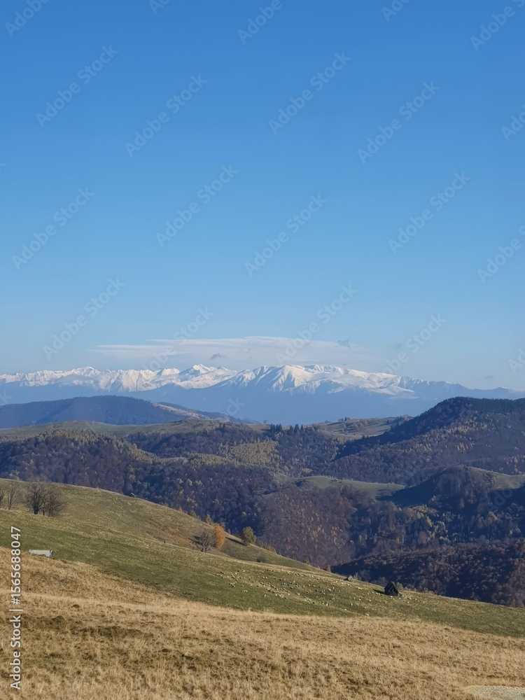 Fototapeta premium landscape with mountains and clouds