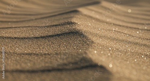 Golden Desertscape Serenity: Shifting Sands and Glimmering Sunlight Rhythms