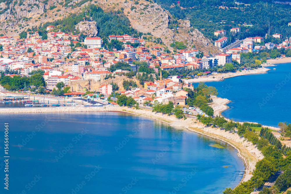 Naklejka premium View to the core of Eğirdir town