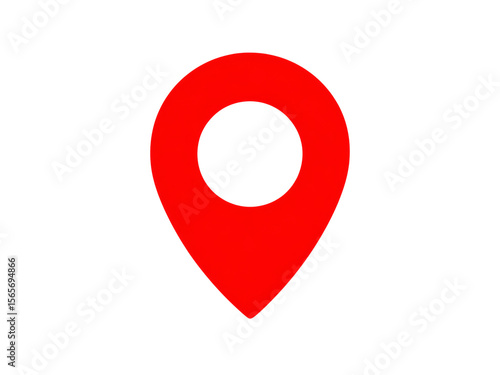 Free Download Red location pin icon on black background simple minimalist design, Isolated On Transparent Background, Png - GFXLoad