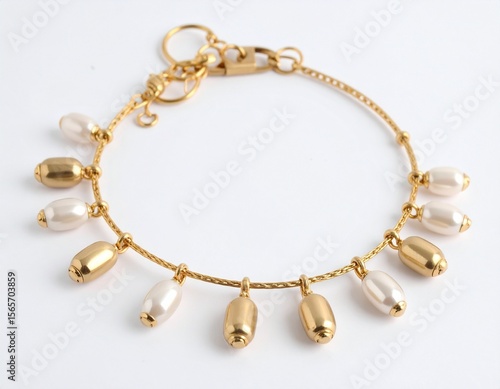 Wallpaper Mural gold necklace isolated on white background Torontodigital.ca