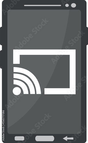 vector illustration icon mobile phone screen mirrow view