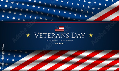 Happy Veterans Day United States of America background vector illustration