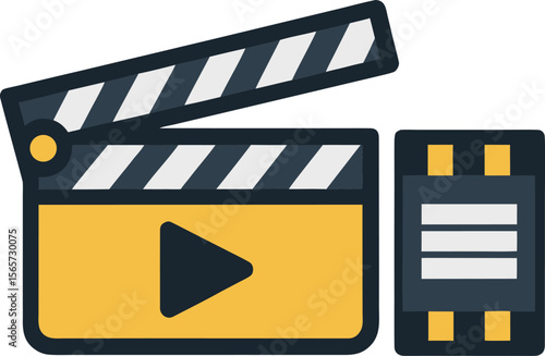 movie clapper board icon