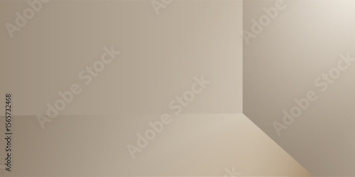 Background Beige Wall Studio Room with Light,Shadow on Table,Light Brown Backdrop for Spring,Summer product presentation,Empty 3D Display Room with Stand Concept for Web Banner in Autumn,Fall Season