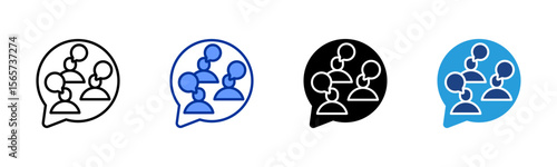 Group Chat icon sheet multiple style collection