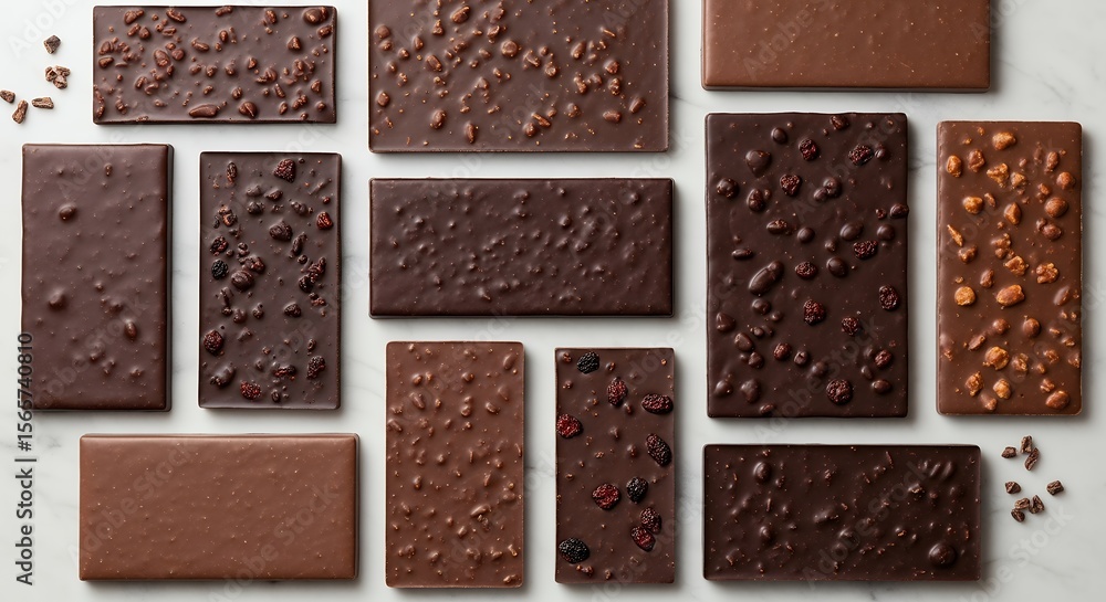 Assorted Chocolate Bars with Delectable Toppings Assorted Chocolate Bars with Delectable Toppings