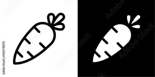 Fresh Carrot Icon: Healthy Root Vegetable for Food, Gardening, & Natural Themes