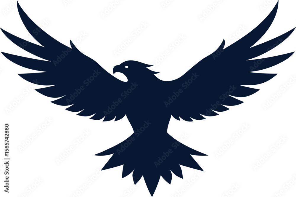 Obraz premium silhouette-of-an-eagle-flying--symbol-of-power--vi (1)_processed.eps