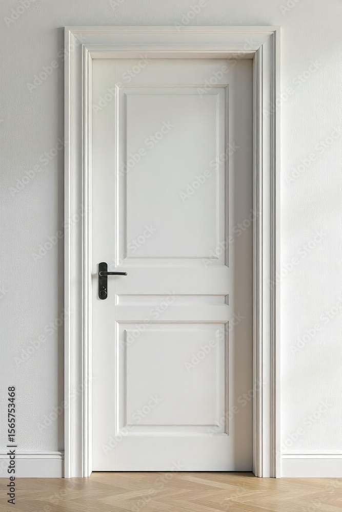 A modern interior white door, subtly textured, stands ajar, revealing a glimpse of the room beyond Perfect for home design, interior architecture, and real estate websites , bright, ajar A modern interior white door, subtly textured, stands ajar, revealing a glimpse of the room beyond Perfect for home design, interior architecture, and real estate websites , bright, ajar