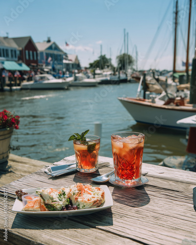  Chesapeake Bay Waterfront Dining with Iced Tea and Local Seafood