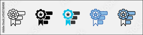 Expertise Level Icon Pack Multistyle Illustration