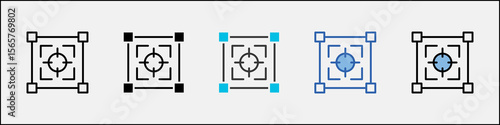 Focus Area Icon Pack Multistyle Illustration