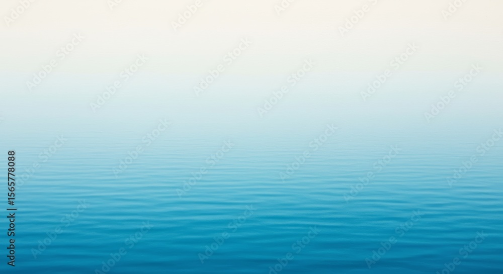 Fototapeta premium Abstract seascape with calming ombre effect from white to azure color gradient