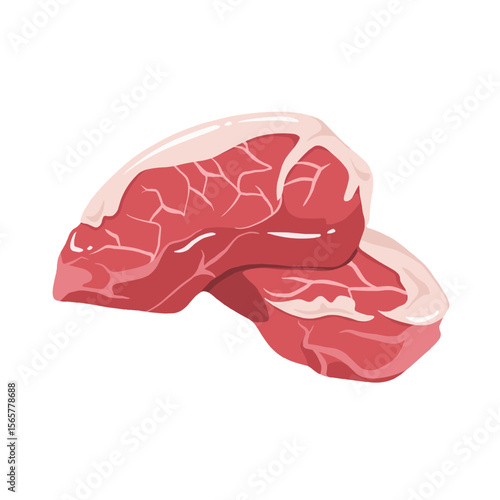 Illustration of Two Raw Sirloin Steaks