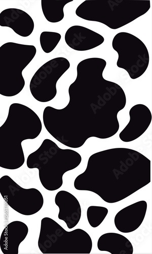 fondo vertical blanco con manchas negras en patrón de distinto tamaño 