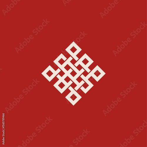 Celtic knot logo icon flat vector design