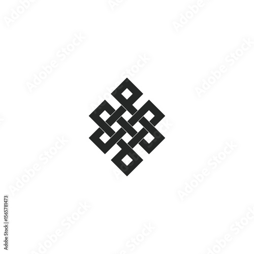 Celtic knot logo icon flat vector design