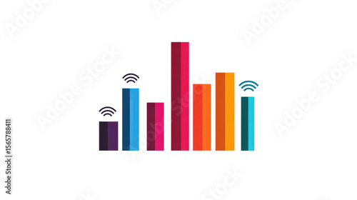 Free Download Flat style wifi signal icon full bars, Transparent background, PNG file - GFXLoad