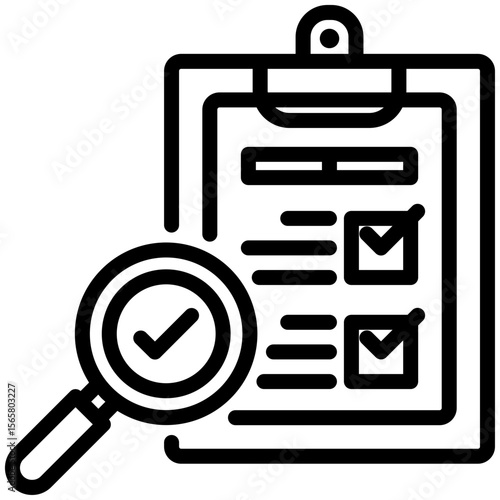 Audit icon for business risk, website, application, printing, document, poster design, etc
