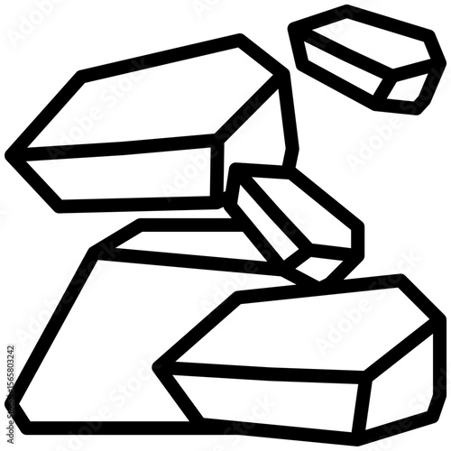 Raw materials icon for business risk, website, application, printing, document, poster design, etc