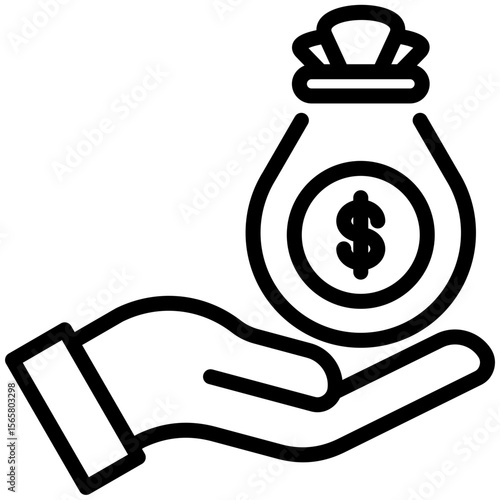 Venture icon for business risk, website, application, printing, document, poster design, etc