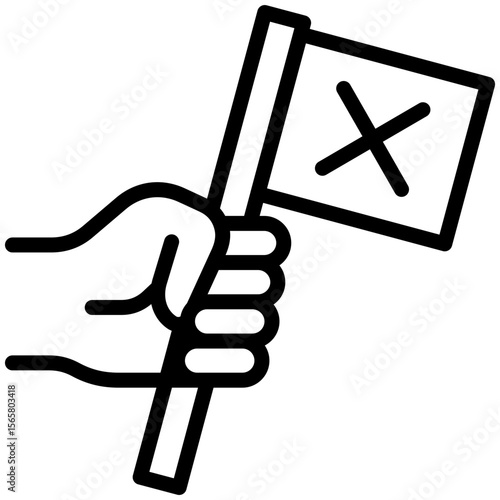 Strikes icon for business risk, website, application, printing, document, poster design, etc